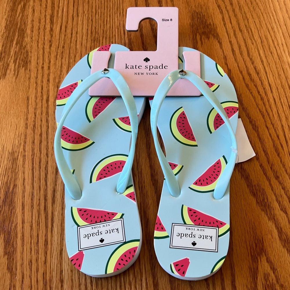 NWT Kate Spade Watermelon Flip Flops Size 8